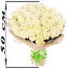 Фото товара 101 роза микс красная и белая (50 см) в Белгород-Днестровском