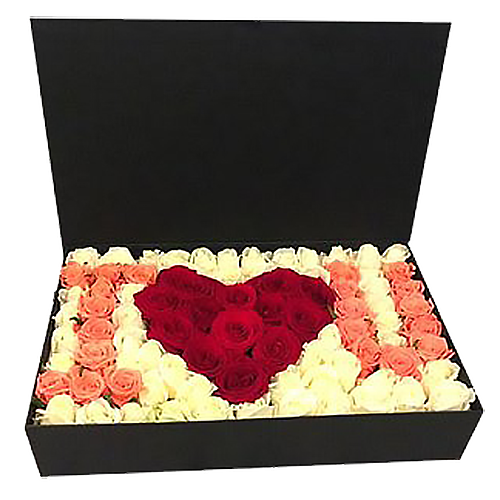 Фото товара 101 роза в коробке "I love you" в Белгород-Днестровском