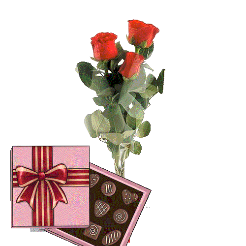 Фото товара 3 красные розы с конфетами в Белгород-Днестровском