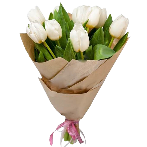Фото товара 11 белых тюльпанов в Белгород-Днестровском