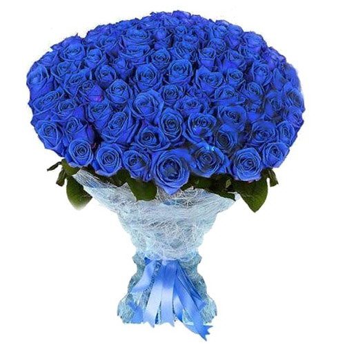 Фото товара 101 синяя роза (крашеная) в Белгород-Днестровском