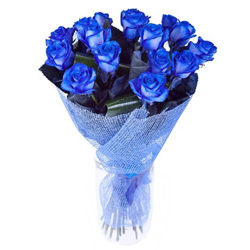 Фото товара 17 синих роз (крашеных) в Белгород-Днестровском