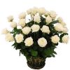 Фото товара 35 белых роз в корзине в Белгород-Днестровском