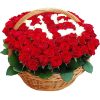 Фото товара 101 роза с числами в корзине в Белгород-Днестровском