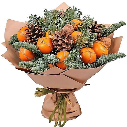 Фото товара Новогодний букет с мандаринами в Белгород-Днестровском