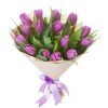 Фото товара 15 бело-фиолетовых тюльпанов в Белгород-Днестровском