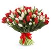 Фото товара 75 тюльпанов микс (все цвета) в корзине в Белгород-Днестровском