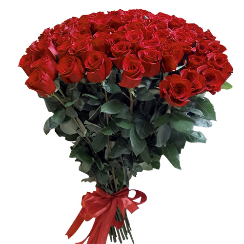 Фото товара 101 роза "Фридом" метровая в Белгород-Днестровском