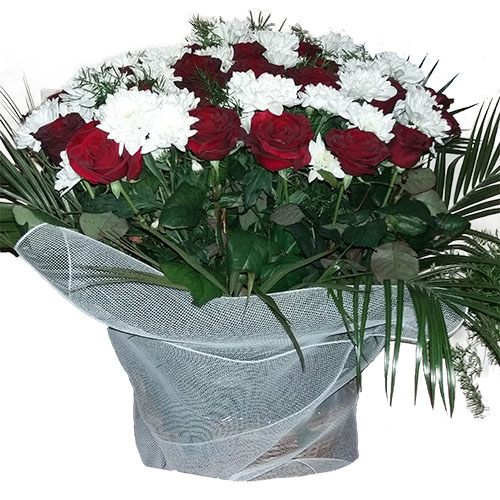 Фото товара Корзина "Цветы и вуаль" в Белгород-Днестровском