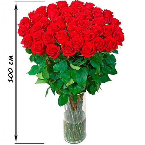 Фото товара 35 высоких роз (100 см) в Белгород-Днестровском