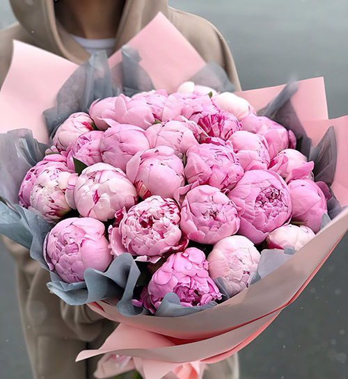 Фото товара 25 рожевих півоній в Белгород-Днестровском