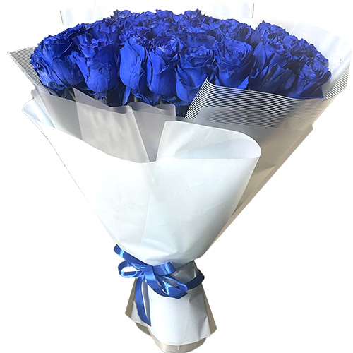Фото товара 33 голубые розы (Эквадор) в Белгород-Днестровском