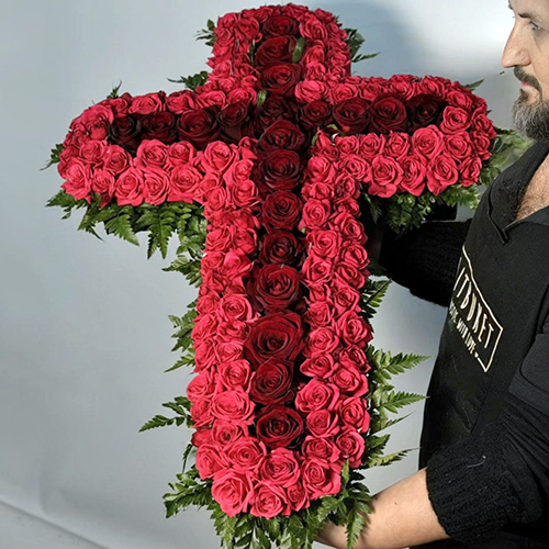 Фото товара Икебана "Алый крест" в Белгород-Днестровском